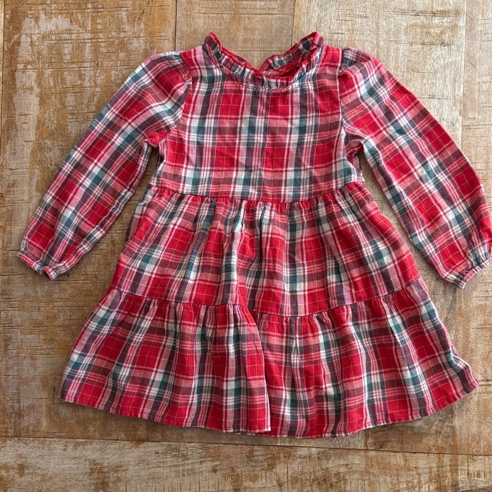 Cat & Jack Red Plaid Dress 2t